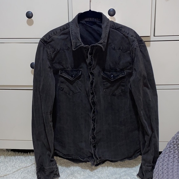 Rogue black denim rugged long sleeve shirt - Picture 2 of 11